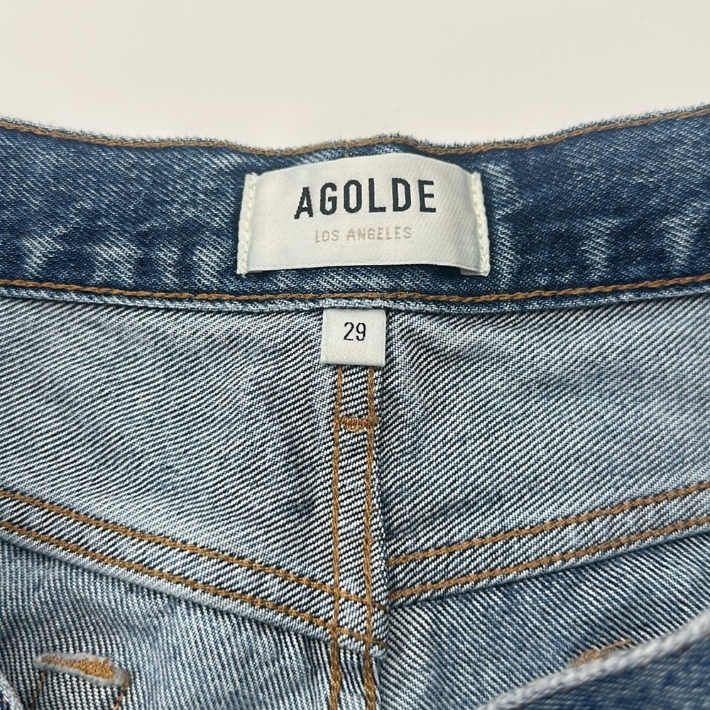 Agolde PARKER VINTAGE CUT OFF SHORT IN DARK SWAPMEET in size 29 - Picture 13 of 14